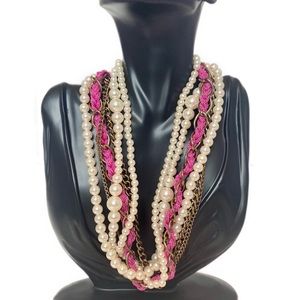 Pearl and Pink Statement Necklace